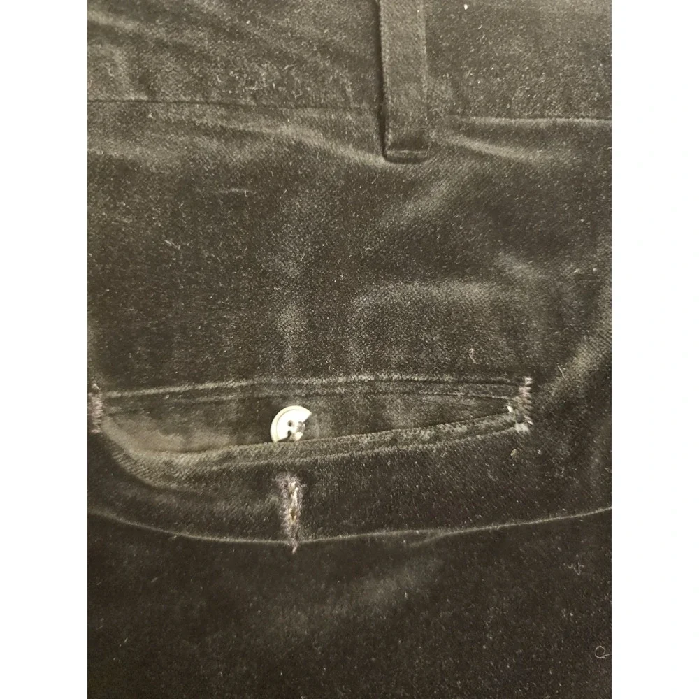 Falcone Suit Mens 50L 42x33 Solid Black VELVET Parsons Collar Vintage Union Made